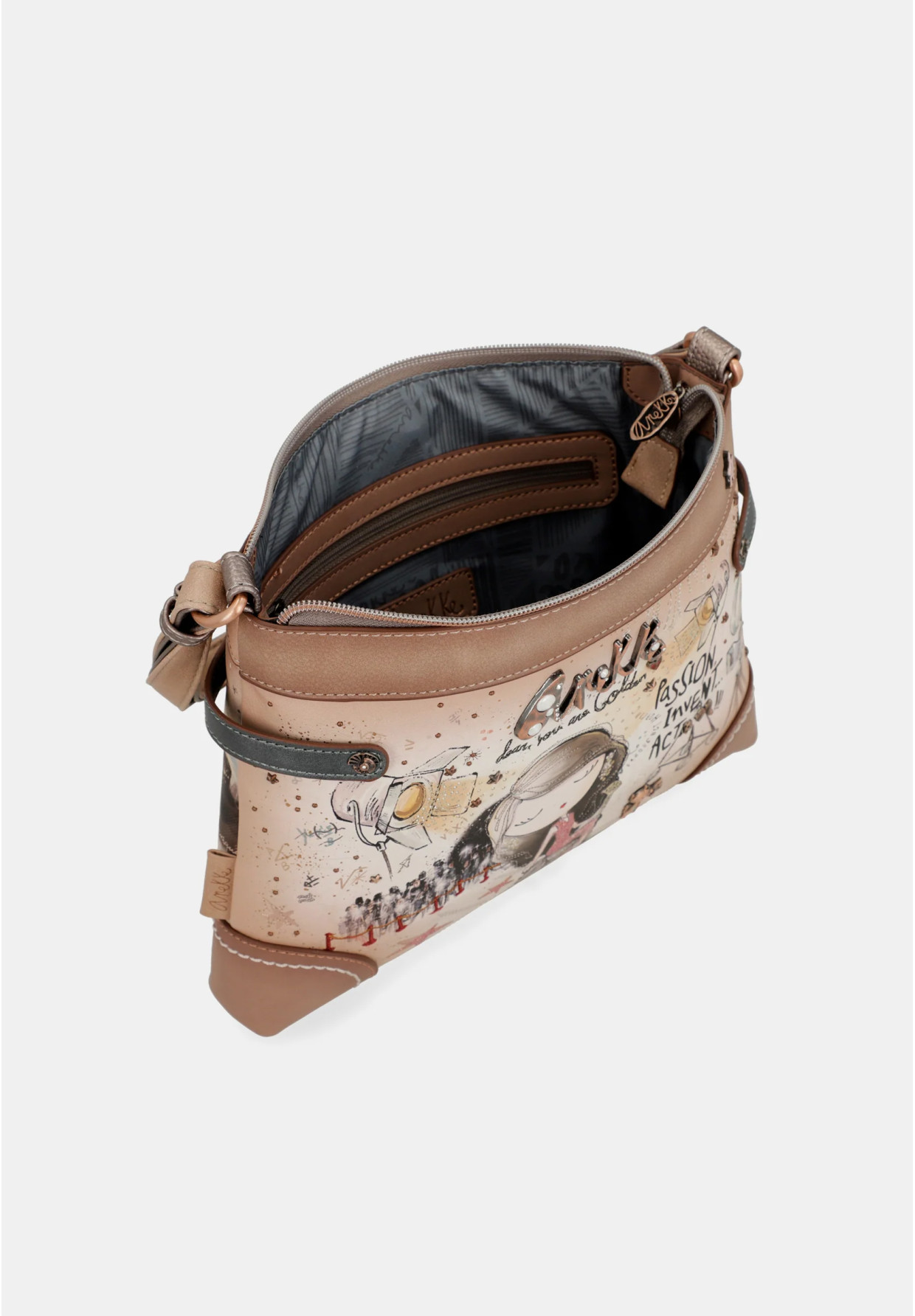 Torebka Damska ANEKKE Torba Na Ramię Crossbody Beżowa Hollywood 38703-701