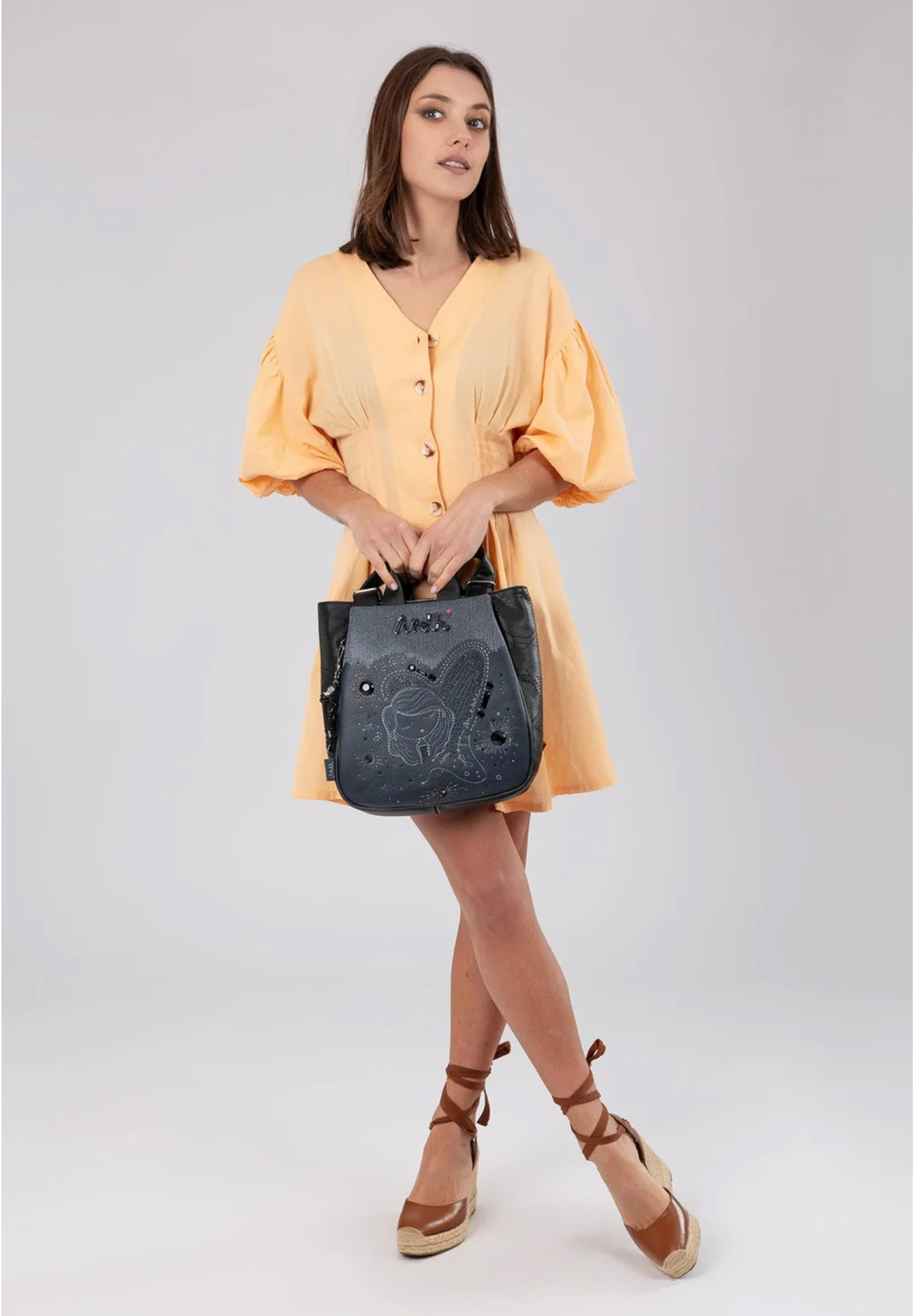 Plecak Damski ANEKKE Średni Elegancki Granatowy Studio 38755-256