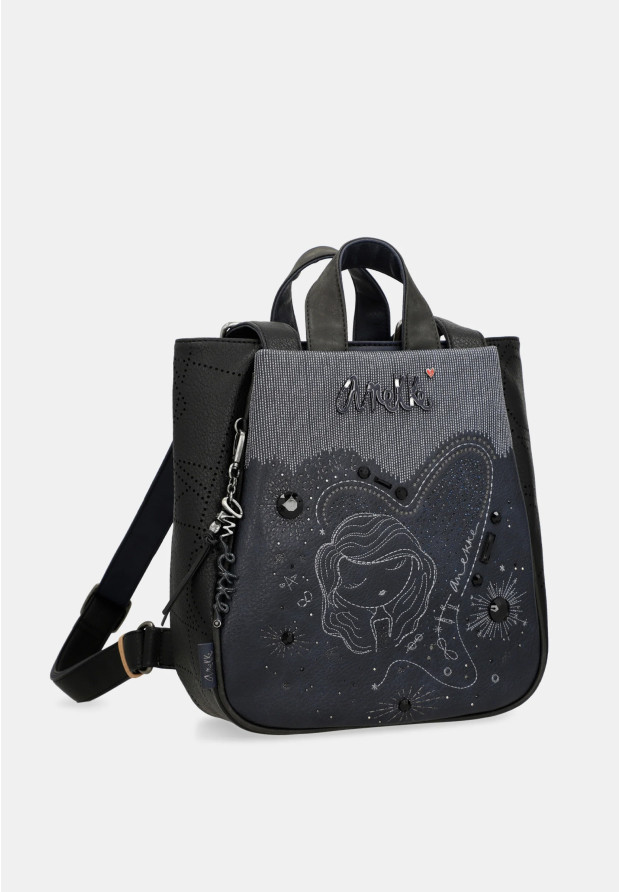 Plecak Damski ANEKKE Średni Elegancki Granatowy Studio 38755-256