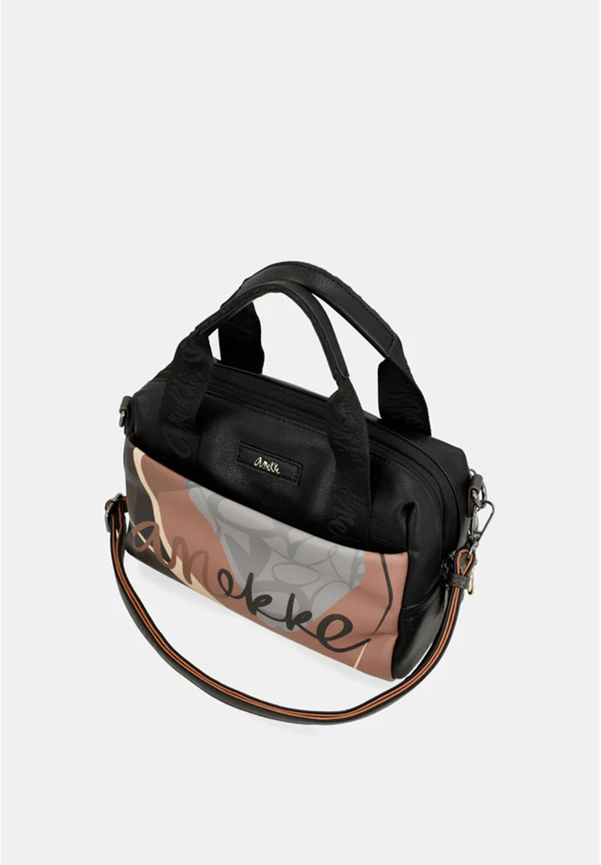 Torebka Damska ANEKKE Podręczna Torba Casual Czarna Heartbeat 39781-177