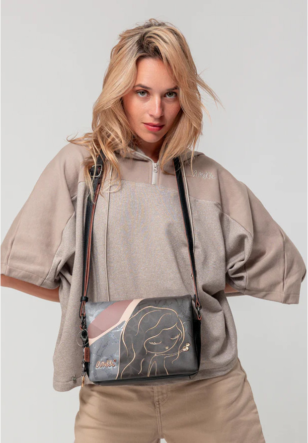 Torebka Damska ANEKKE Listonoszka Crossbody Brązowa Heartbeat 39783-469