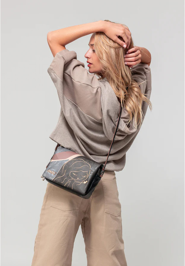 Torebka Damska ANEKKE Listonoszka Crossbody Brązowa Heartbeat 39783-469