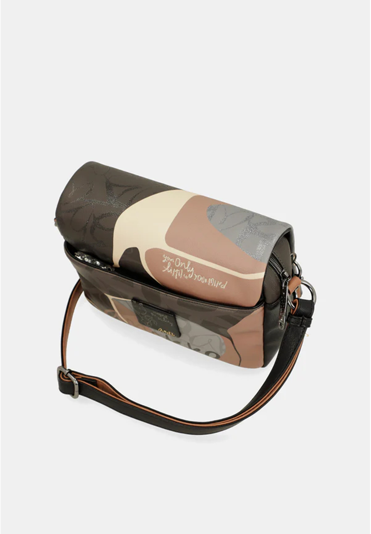 Torebka Damska ANEKKE Listonoszka Crossbody Brązowa Heartbeat 39783-469