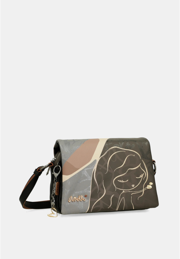 Torebka Damska ANEKKE Listonoszka Crossbody Brązowa Heartbeat 39783-469