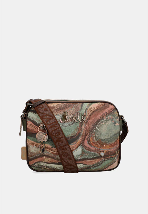 Torebka Damska ANEKKE Crossbody Pojemna Brązowa Core 39813-188