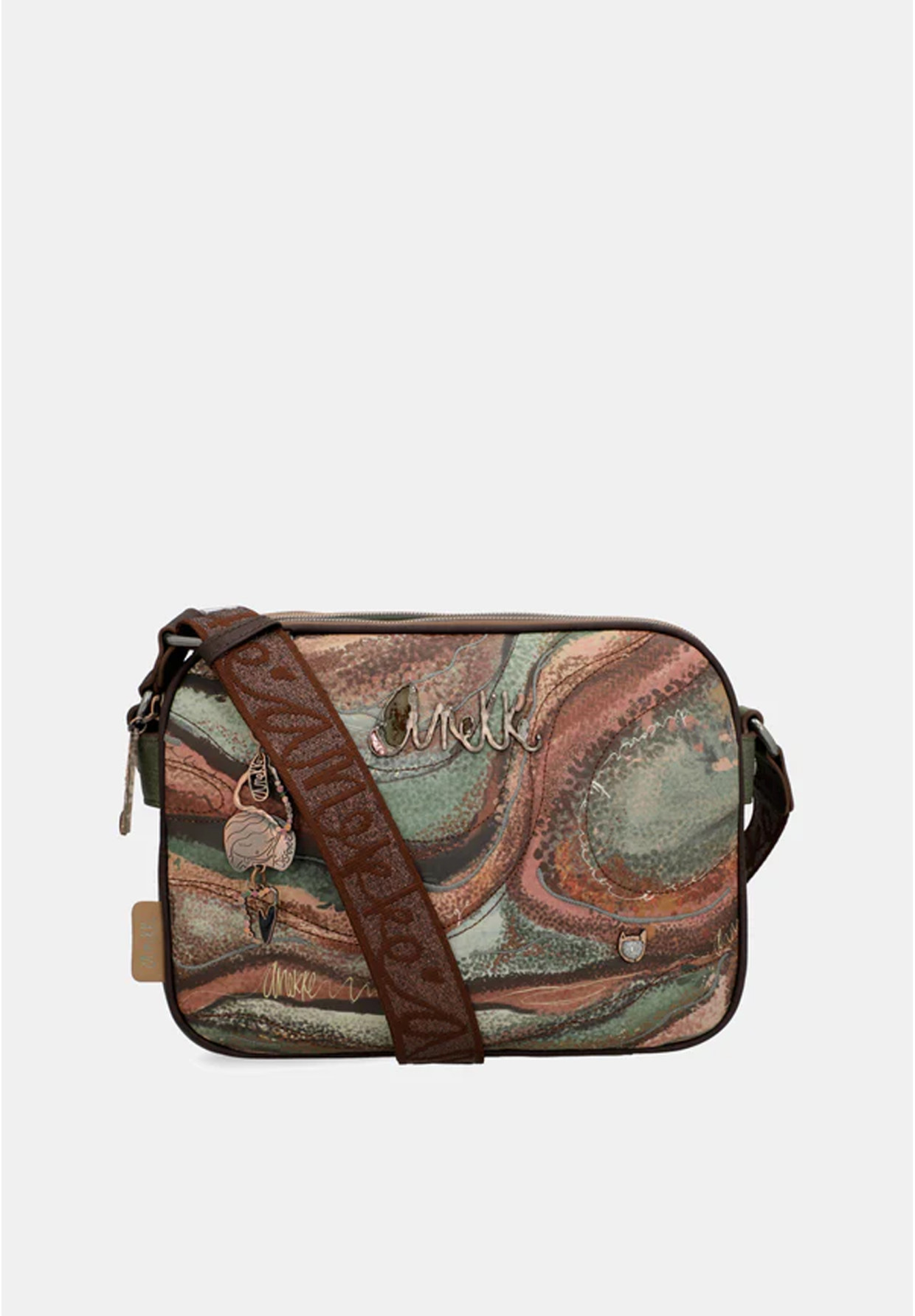 Torebka Damska ANEKKE Crossbody Pojemna Brązowa Core 39813-188