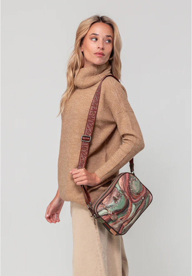 Torebka Damska ANEKKE Crossbody Pojemna Brązowa Core 39813-188