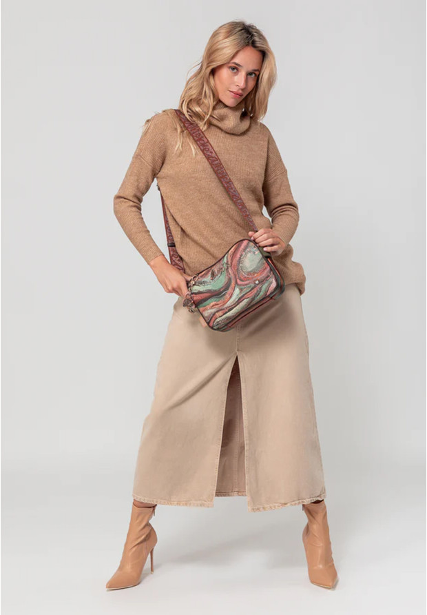 Torebka Damska ANEKKE Crossbody Pojemna Brązowa Core 39813-188