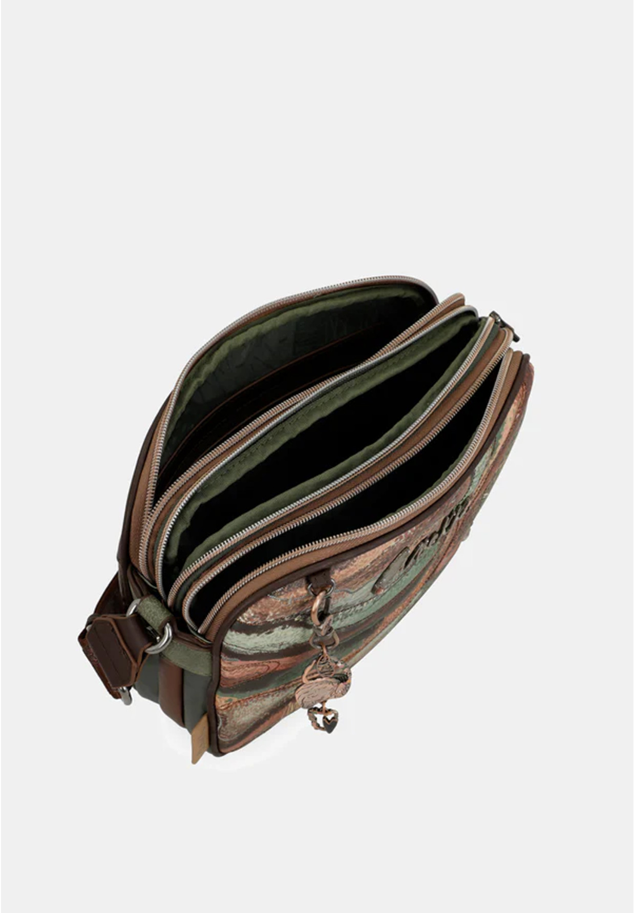 Torebka Damska ANEKKE Crossbody Pojemna Brązowa Core 39813-188