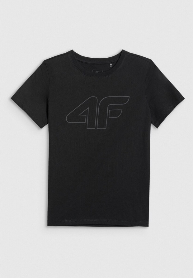 Koszulka Chłopięca 4F T-shirt Z Nadrukiem Czarny 4FJWMM00TTSHM2331