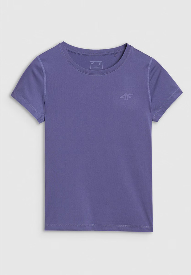 Koszulka Damska 4F Szybkoschnąca Sportowa T-shirt Fioletowa 4FRSS25TFTSF1235