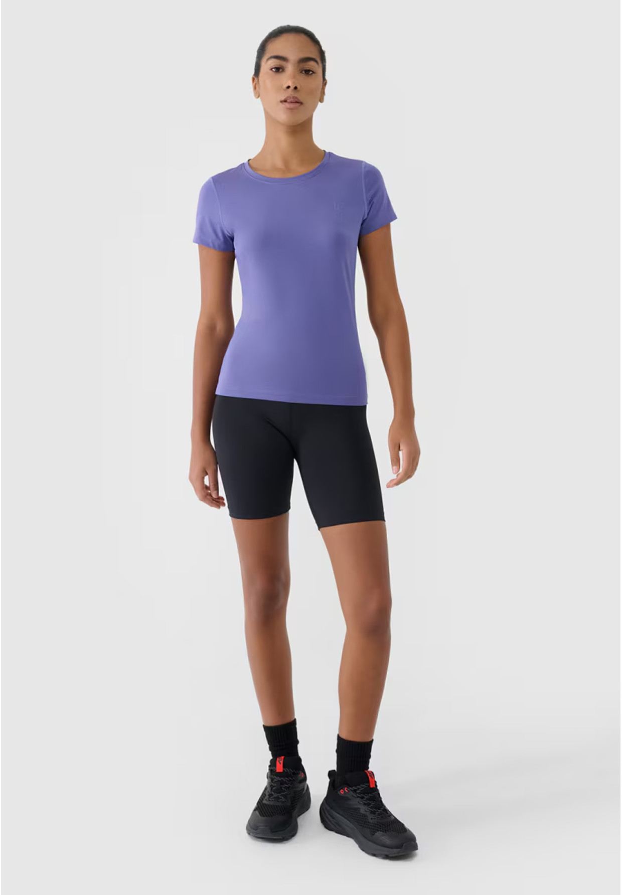 Koszulka Damska 4F Szybkoschnąca Sportowa T-shirt Fioletowa 4FRSS25TFTSF1235