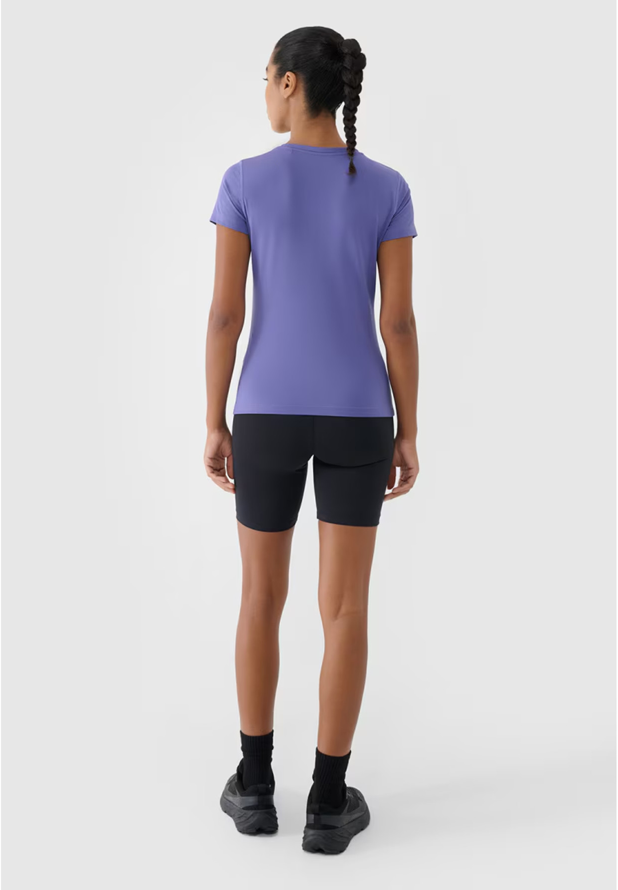 Koszulka Damska 4F Szybkoschnąca Sportowa T-shirt Fioletowa 4FRSS25TFTSF1235