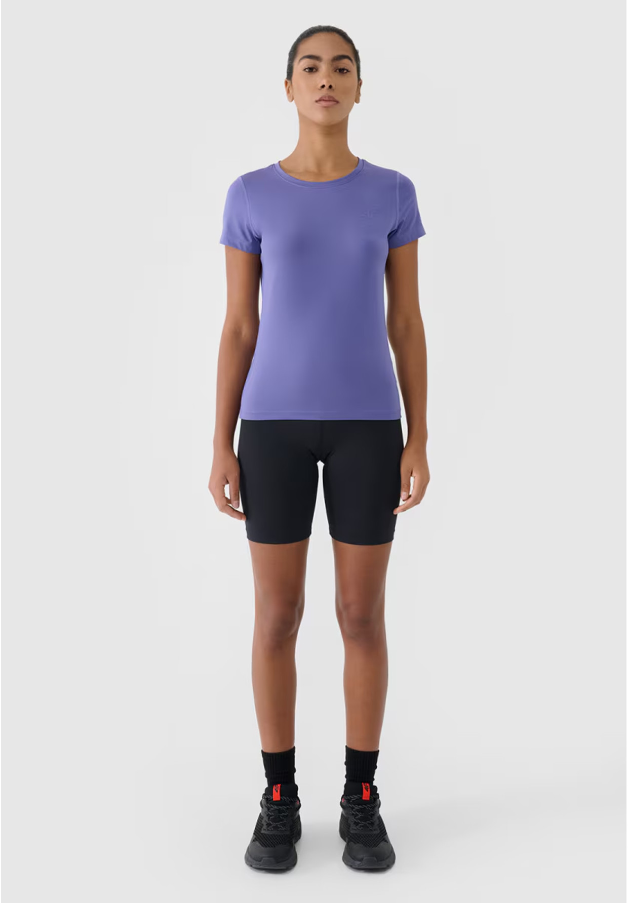 Koszulka Damska 4F Szybkoschnąca Sportowa T-shirt Fioletowa 4FRSS25TFTSF1235