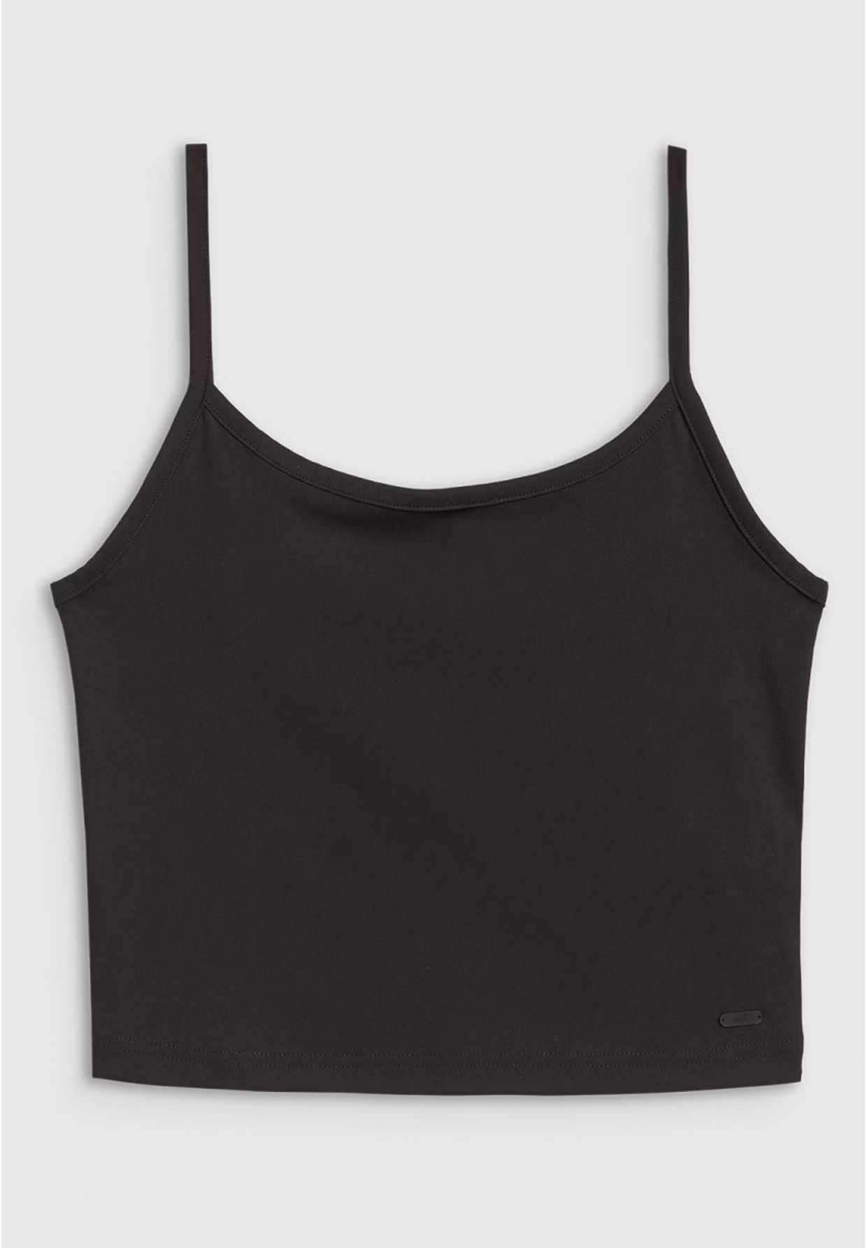 Crop-top Damski 4F Slim Fit Koszulka Na Ramiączkach Czarna 4FWSS25TSLEF127