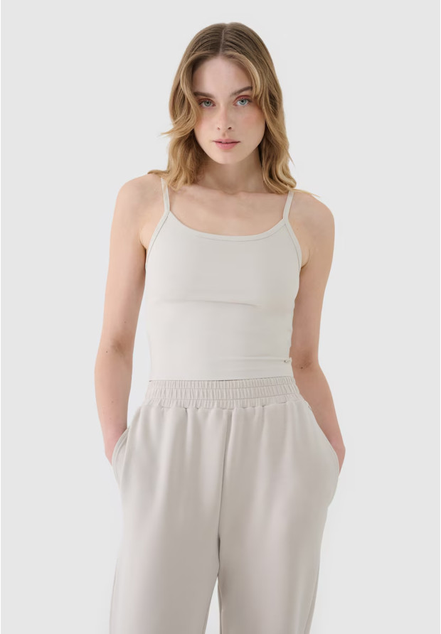 Damski top 4F crop na ramiączkach