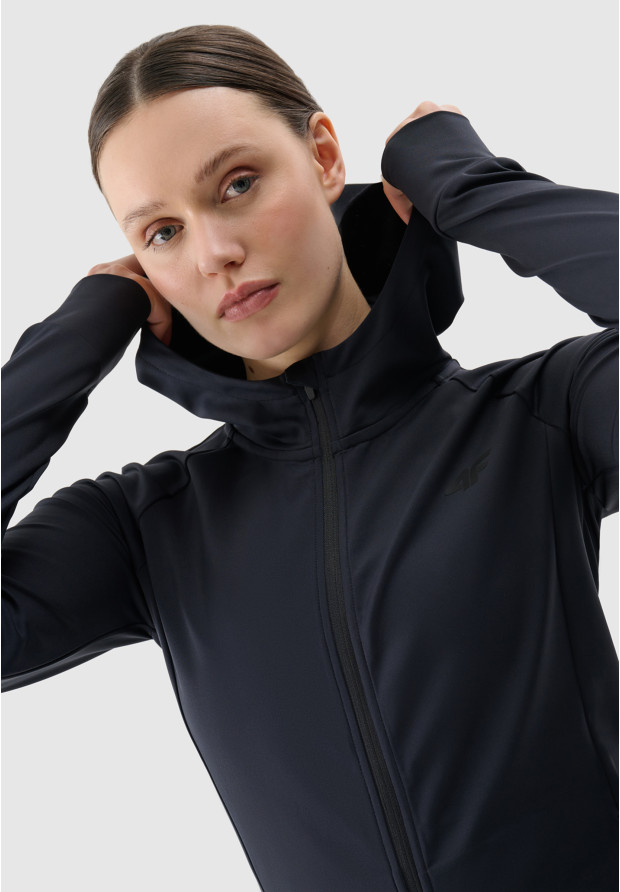 Bluza Damska 4F Treningowa Sportowa Rozpinana Czarna 4FRSS25TFSWF467