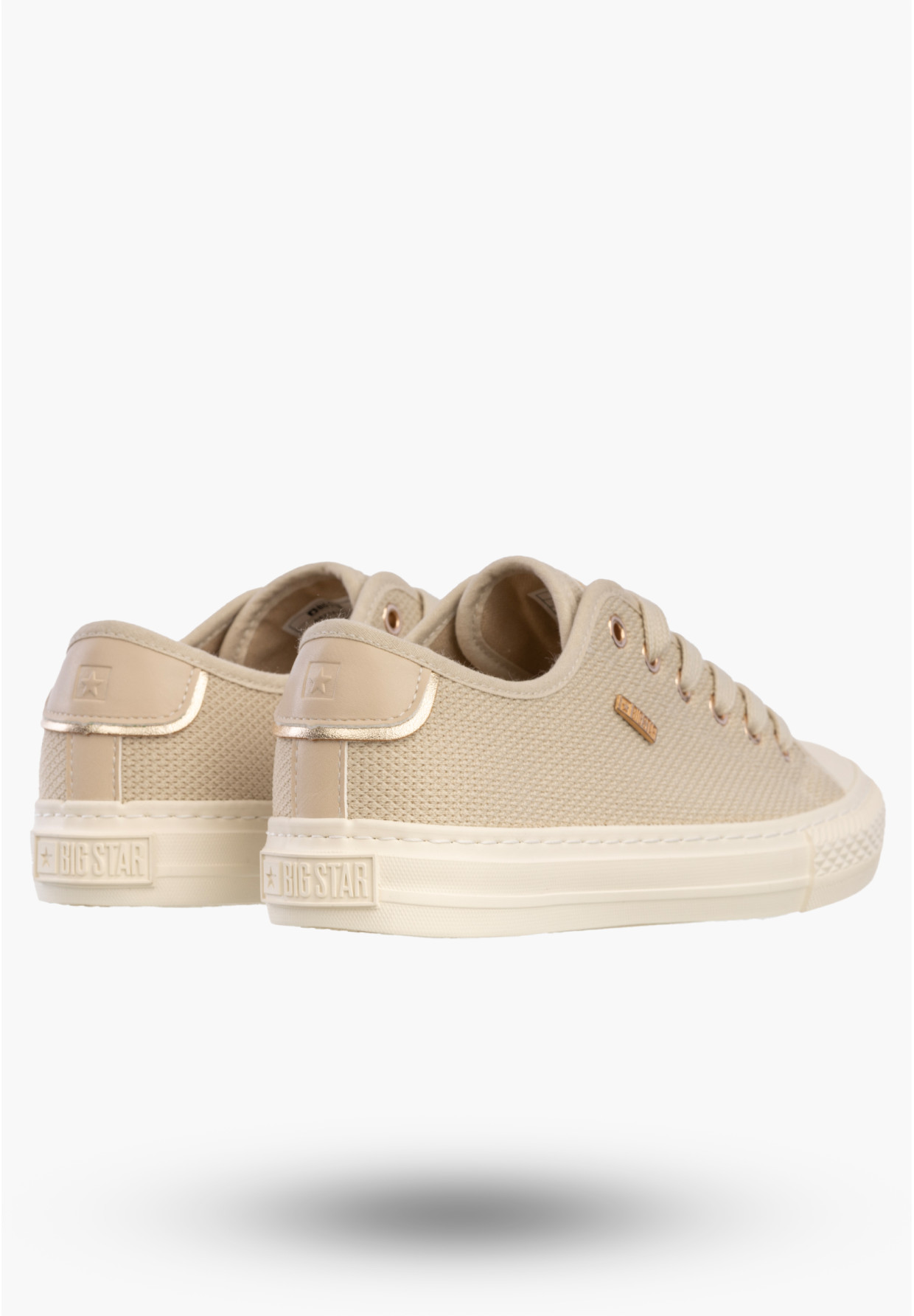 Trampki Damskie BIG STAR Sportowe Buty Niskie Beżowe RR274767