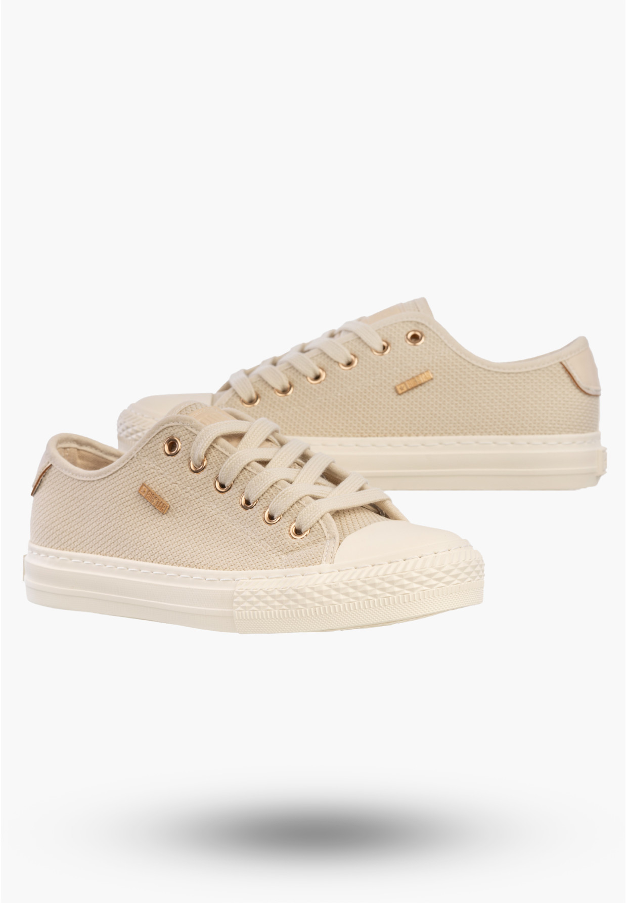 Trampki Damskie BIG STAR Sportowe Buty Niskie Beżowe RR274767