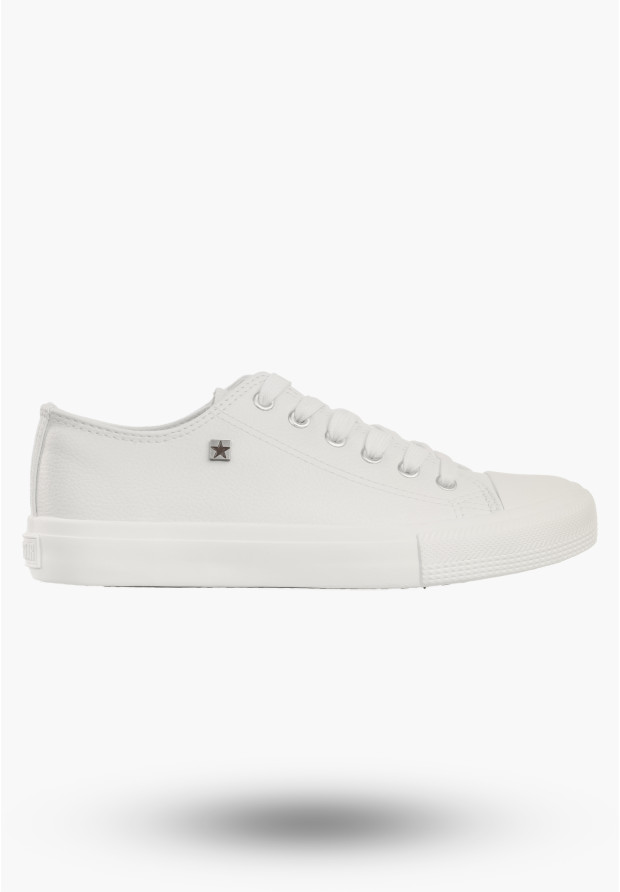 Trampki Damskie BIG STAR Ekoskóra Sportowe Buty Kremowe V274869