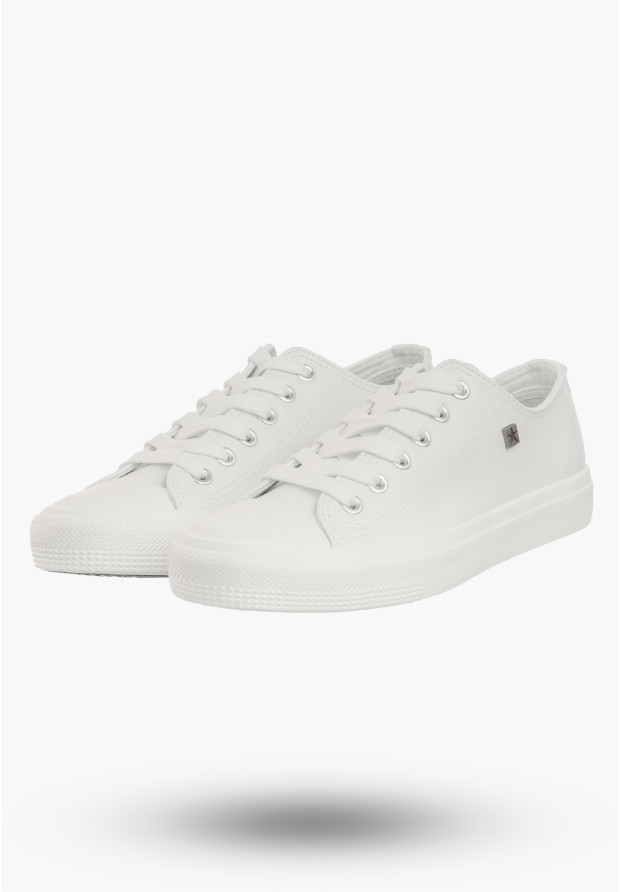 Trampki Damskie BIG STAR Ekoskóra Sportowe Buty Kremowe V274869