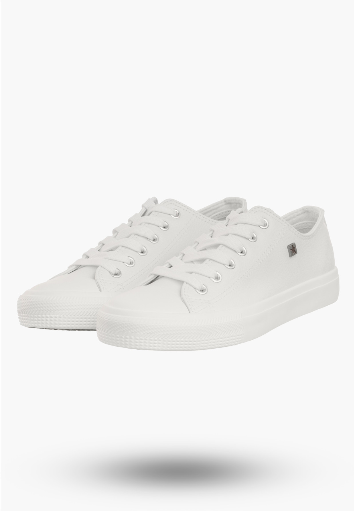 Trampki Damskie BIG STAR Ekoskóra Sportowe Buty Kremowe V274869