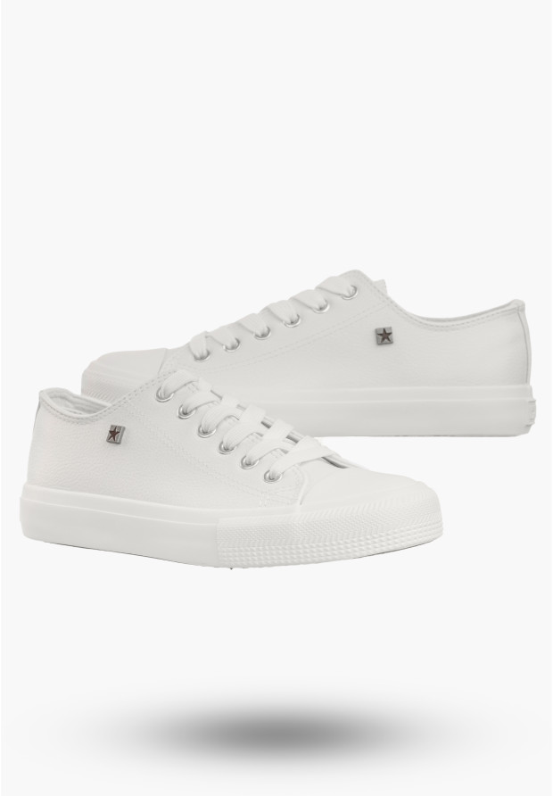 Trampki Damskie BIG STAR Ekoskóra Sportowe Buty Kremowe V274869