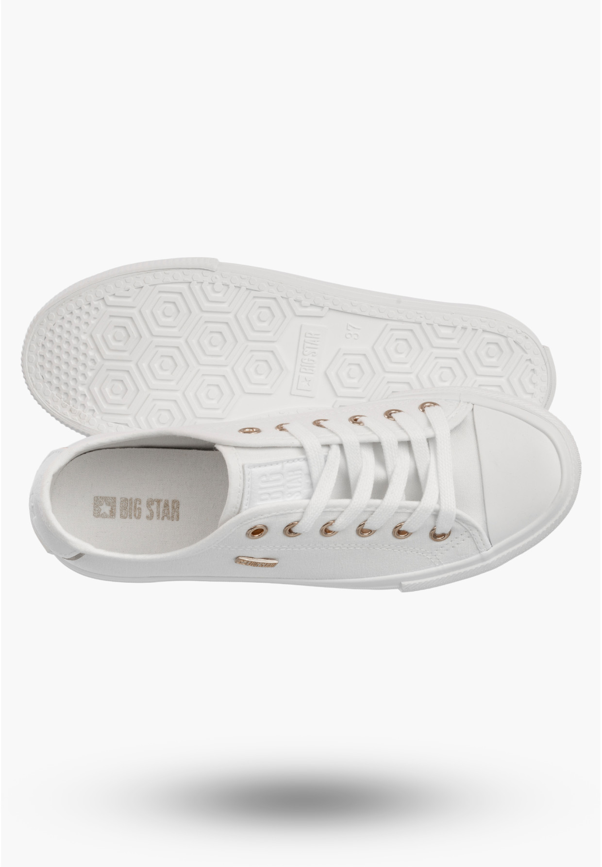 Trampki Damskie BIG STAR Sportowe Buty Tenisówki Białe TT274003