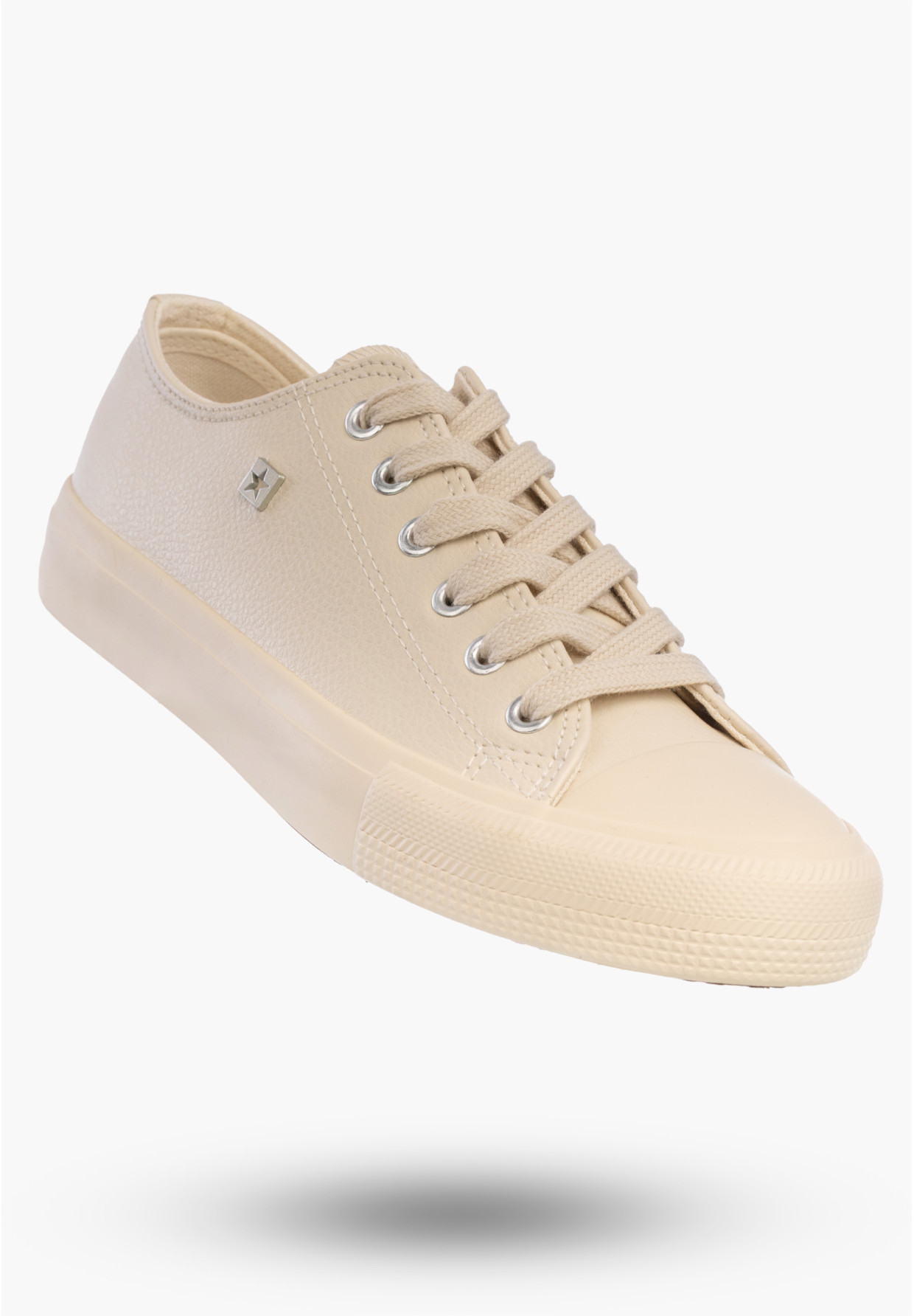 Trampki Damskie BIG STAR Ekoskóra Sportowe Buty Beżowe TT274019