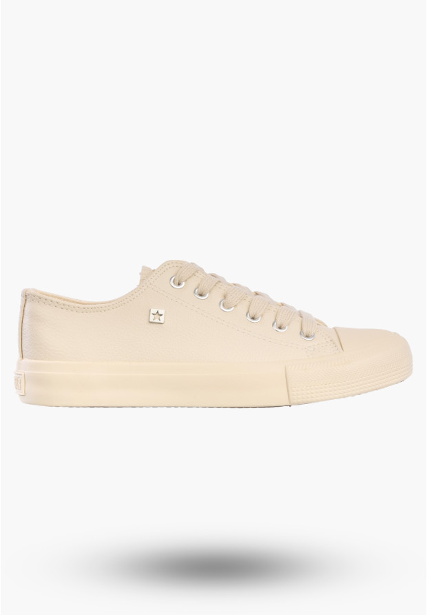 Trampki Damskie BIG STAR Ekoskóra Sportowe Buty Beżowe TT274019