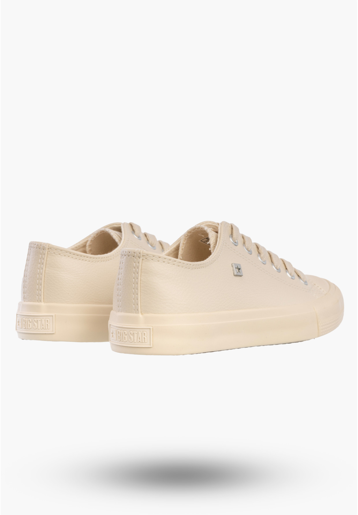Trampki Damskie BIG STAR Ekoskóra Sportowe Buty Beżowe TT274019