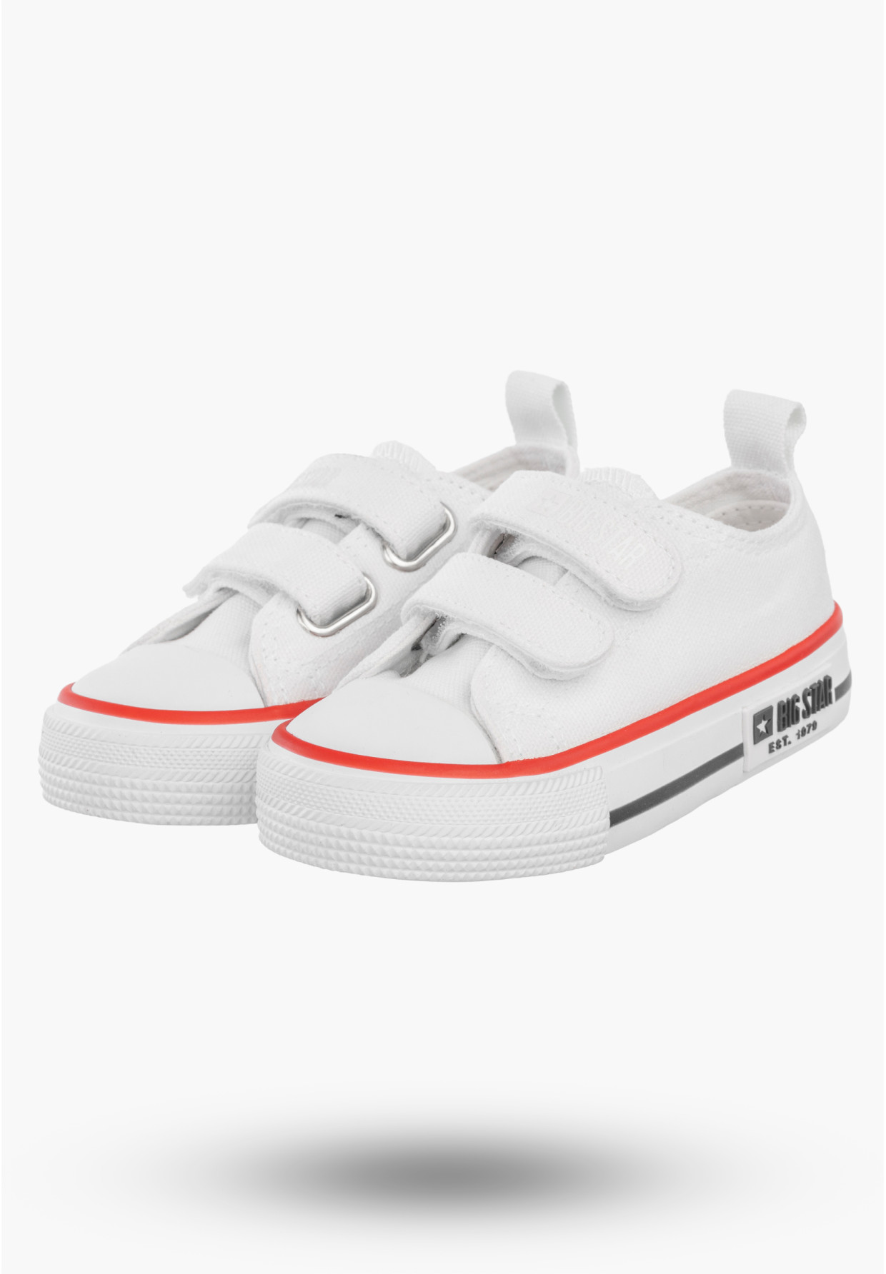 Trampki Dziecięce Buty Na Rzepy BIG STAR Białe KK374085