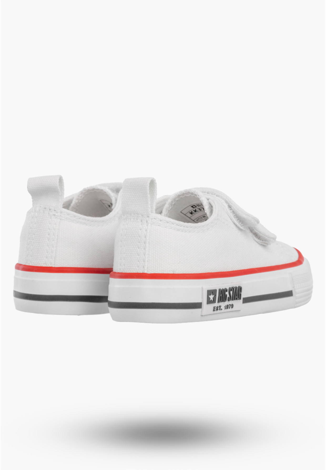 Trampki Dziecięce Buty Na Rzepy BIG STAR Białe KK374085