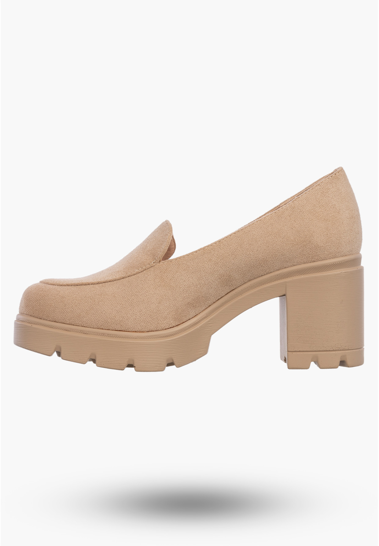 Mokasyny Damskie Buty Na Obcasie Eleganckie Beżowe Potocki 24-2-12040BG