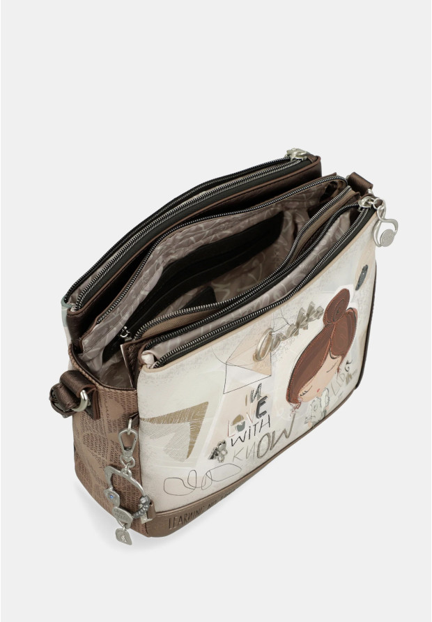 Torebka Damska ANEKKE Torba Na Ramię Crossbody Brązowa SOPHIA 42803-184