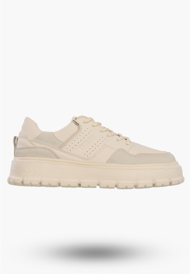 Sneakersy Damskie BIG STAR Ekoskóra Buty Sportowe Niskie Beżowe NN274387