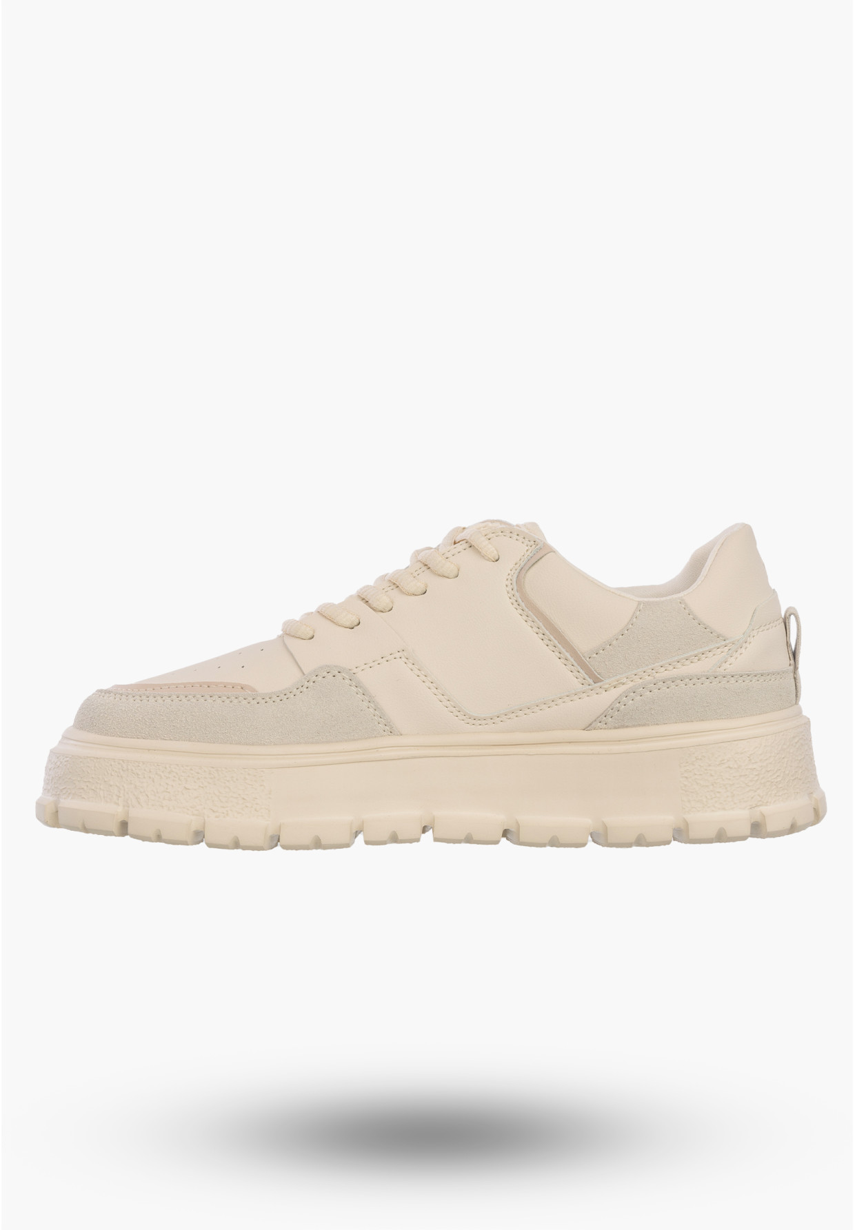 Sneakersy Damskie BIG STAR Ekoskóra Buty Sportowe Niskie Beżowe NN274387