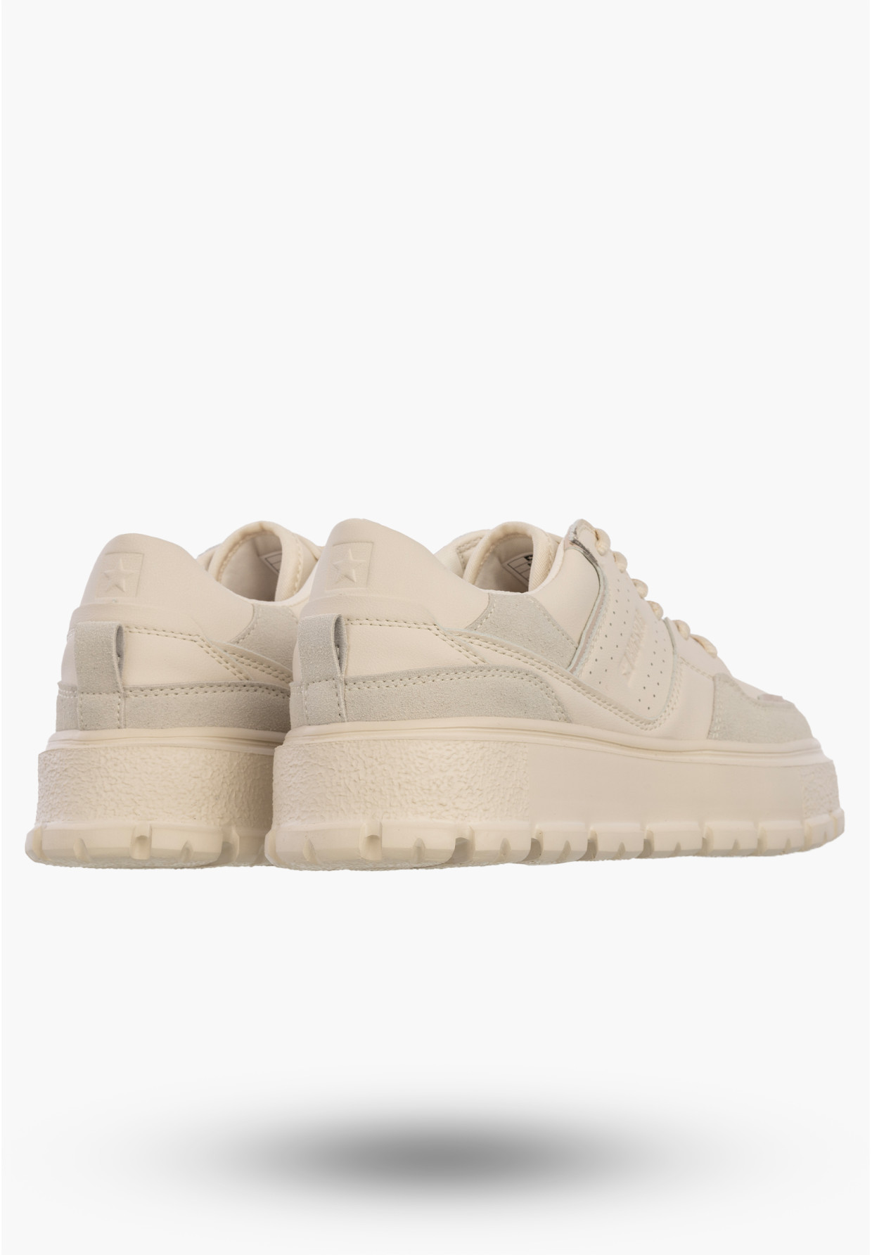 Sneakersy Damskie BIG STAR Ekoskóra Buty Sportowe Niskie Beżowe NN274387