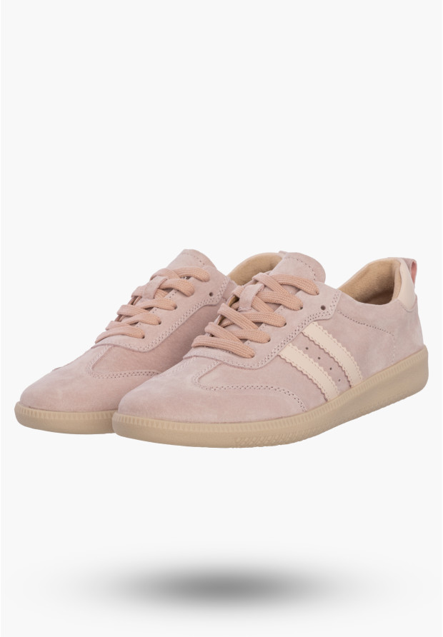 Sneakersy Damskie Skórzane Buty Sportowe Półbuty Jasny Różowy Filippo DP7508/26