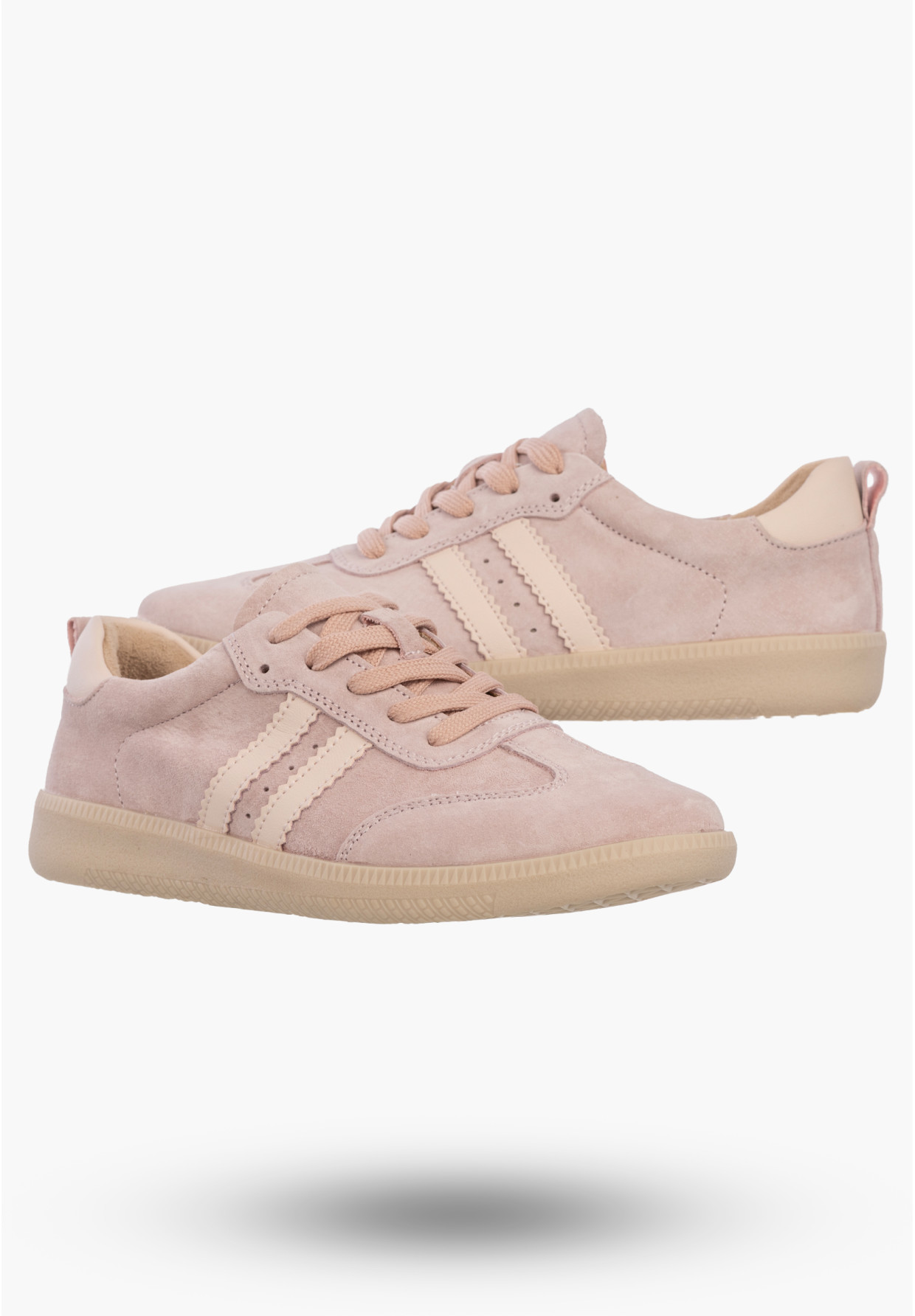 Sneakersy Damskie Skórzane Buty Sportowe Półbuty Jasny Różowy Filippo DP7508/26