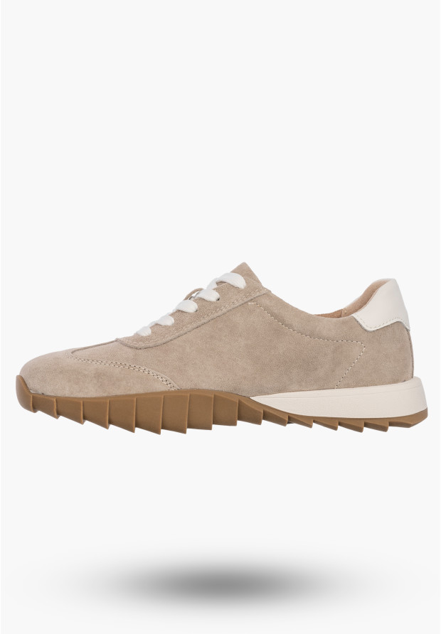 Sneakersy Damskie Skórzane Buty Sportowe Półbuty Beżowe Filippo DP7534/26 BE