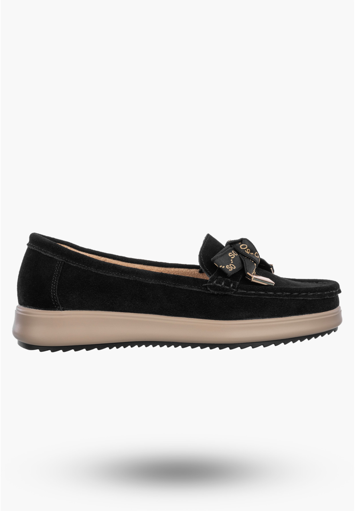 Mokasyny Damskie Skórzane Buty Eleganckie Półbuty Czarne Filippo DP6457/26