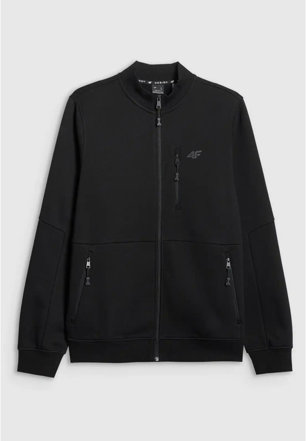 Bluza Męska 4F Sportowa Rozpinana ze stójką Czarna 4FWMM00TSWSM2547