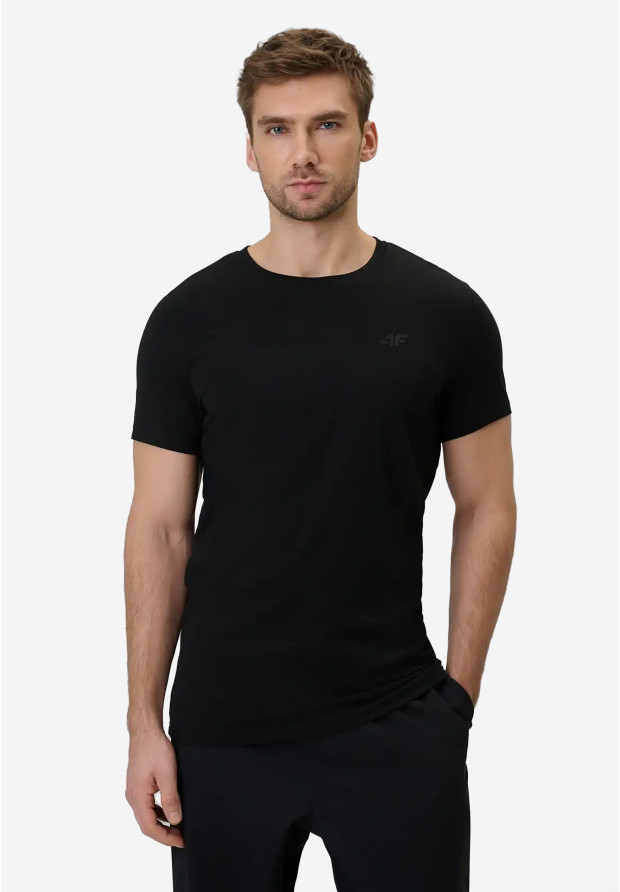 Koszulka Męska 4F T-shirt Basic Regular Czarny 4FWMM00TTSHM3340