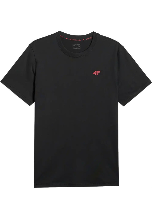 Koszulka Męska 4F T-shirt Z Logo Regular Czarny 4FWMM00TTSHM3341