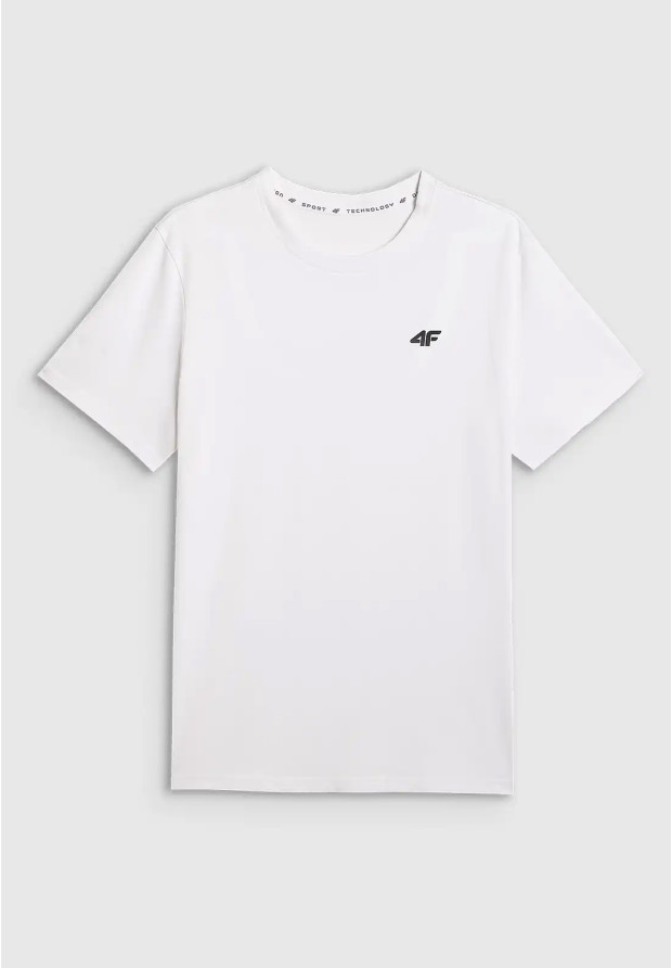 Koszulka Męska 4F T-shirt Z Logo Regular Biały 4FWMM00TTSHM3341