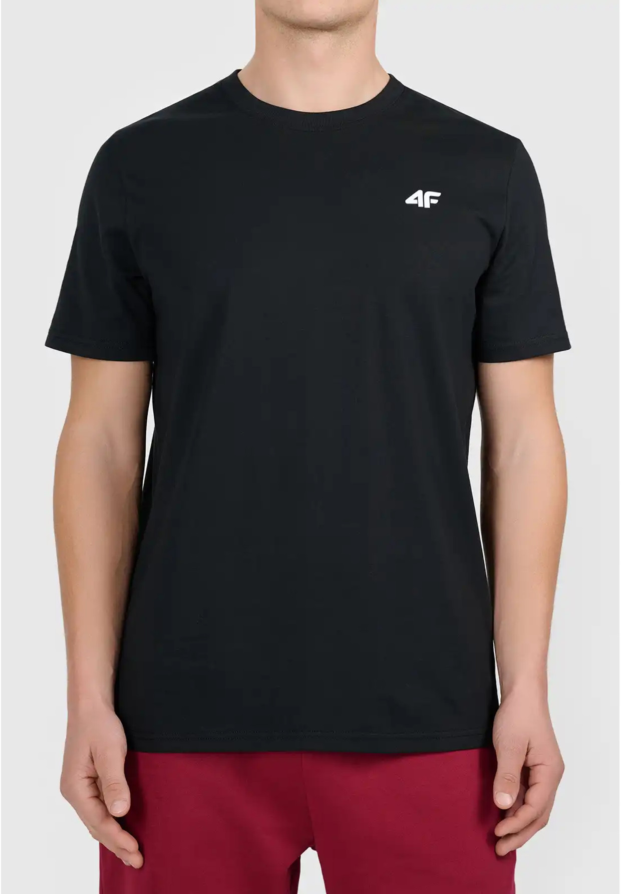Koszulka Męska 4F T-shirt Z Logo Regular Czarny 4FWMM00TTSHM3341