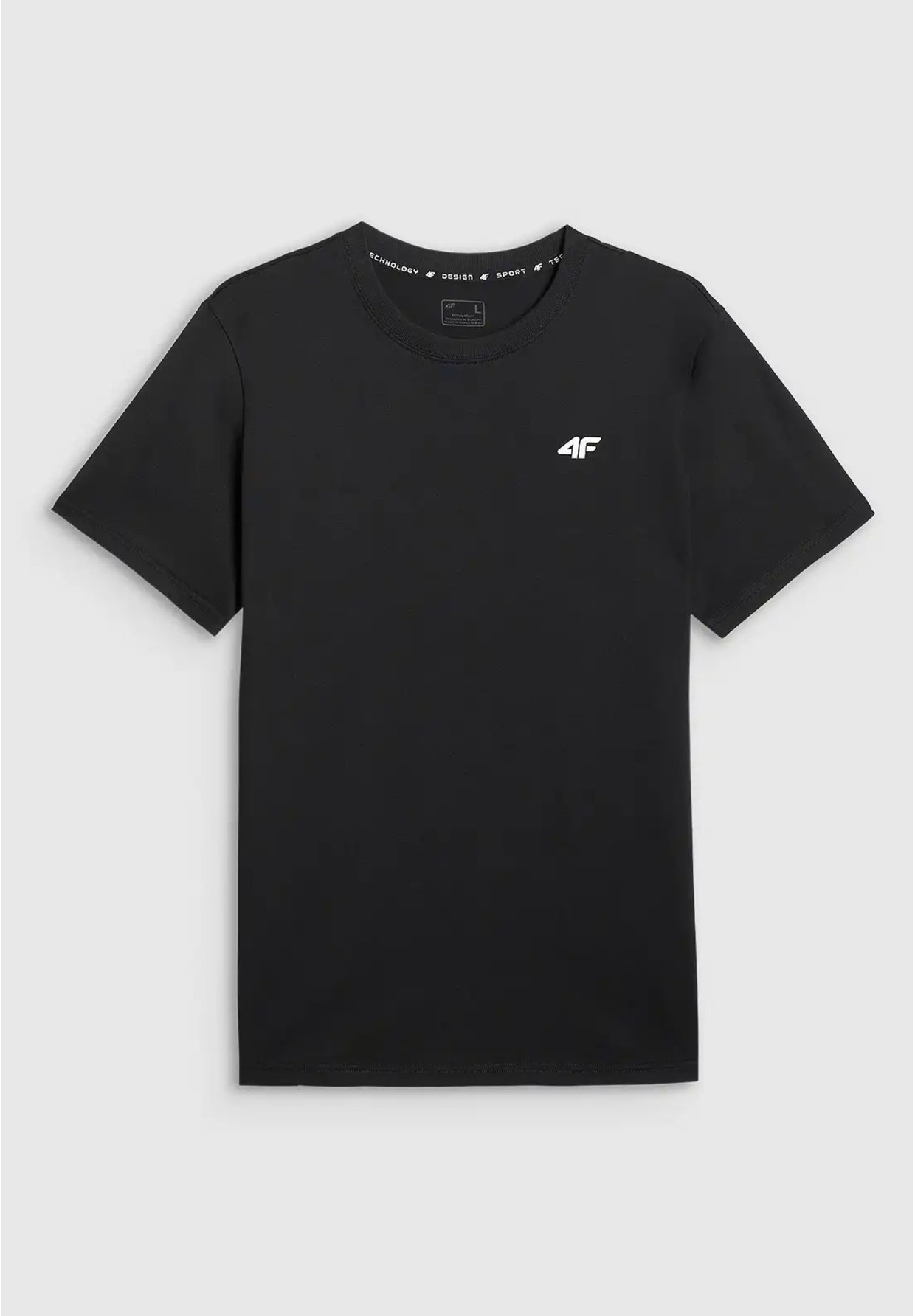 Koszulka Męska 4F T-shirt Z Logo Regular Czarny 4FWMM00TTSHM3341