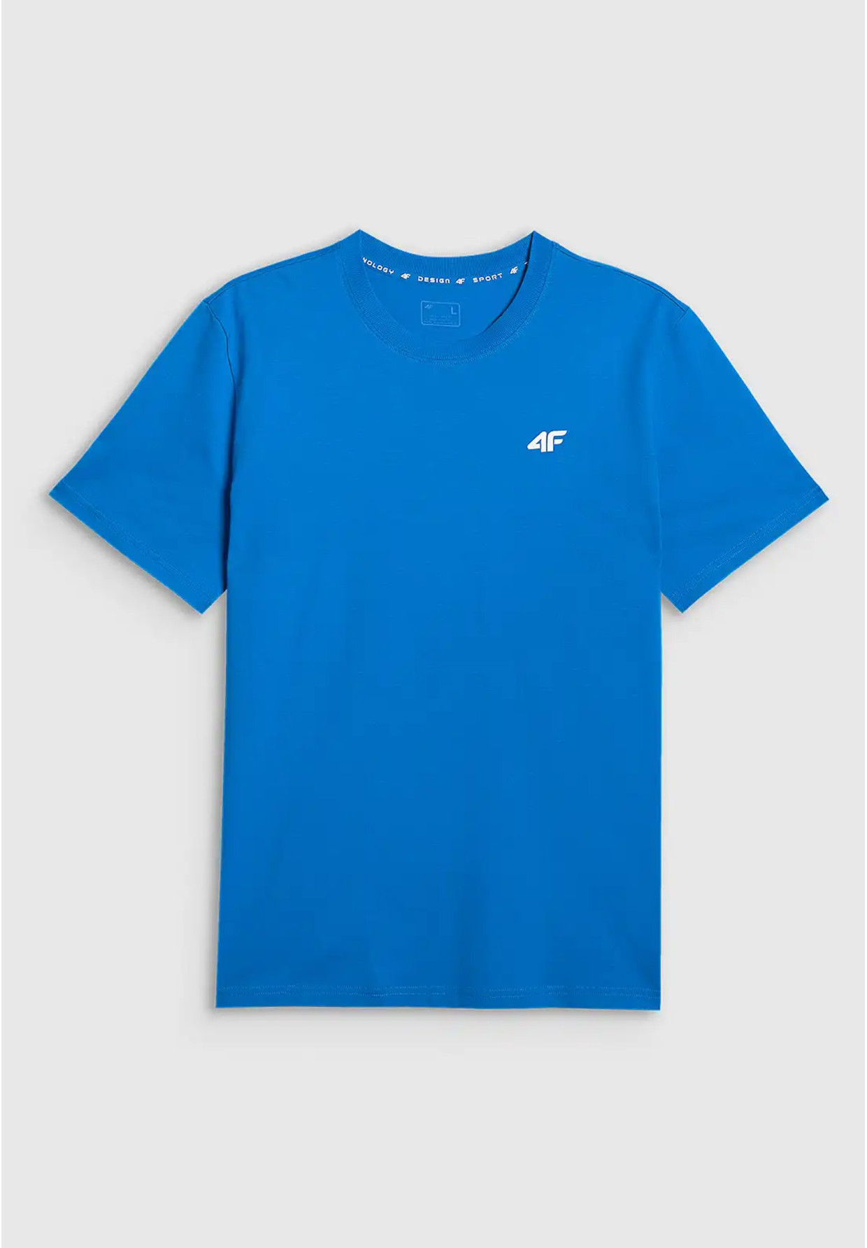 Koszulka Męska 4F T-shirt Z Logo Regular Niebieski 4FWMM00TTSHM3341