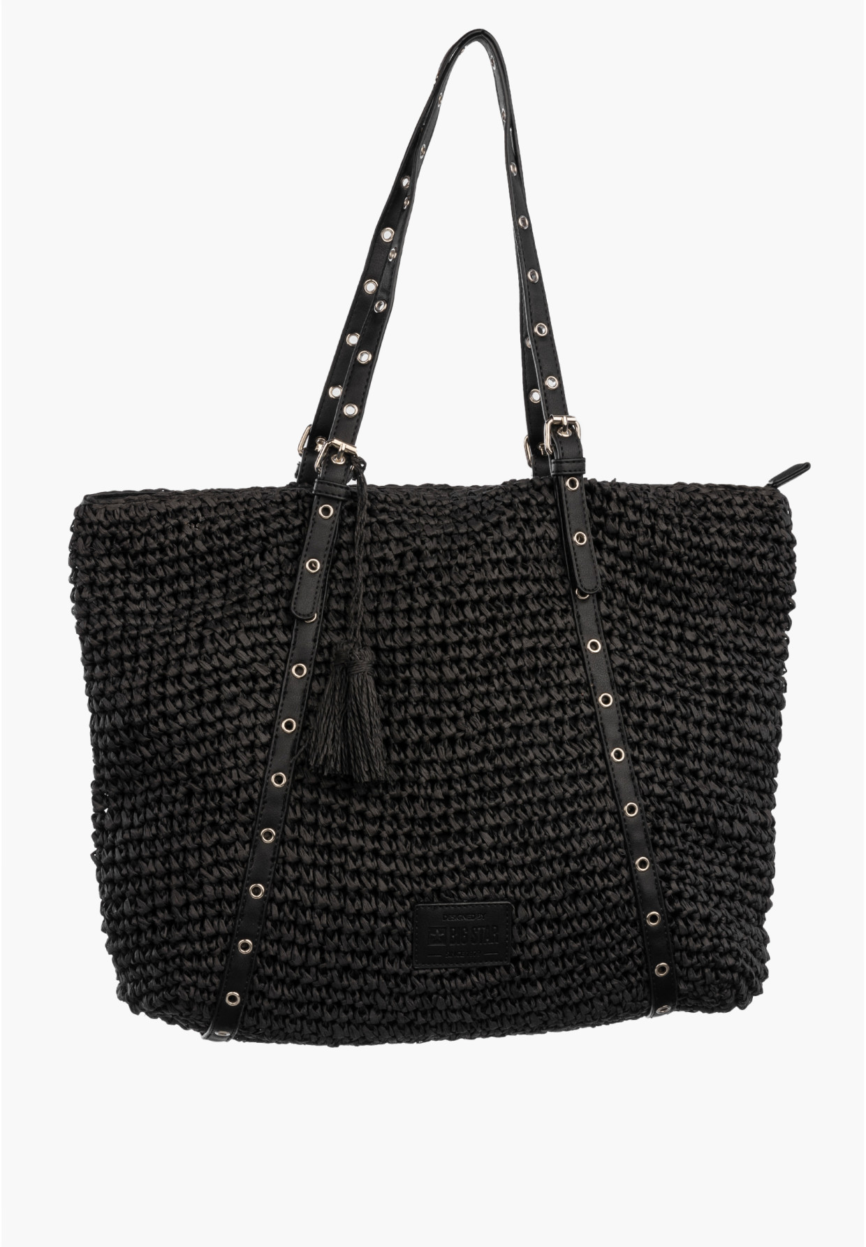 Torba Damska BIG STAR Klasyczna Torebka Pleciona Czarna JJ574096